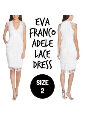 Anthropologie Eva Franco White lace Adele dress size 2